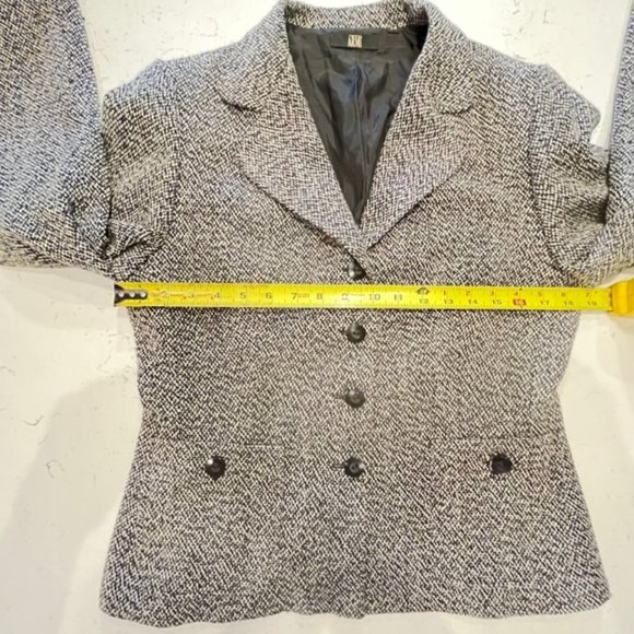 ARMI Size 8 Roxi Blazer Wool Blend Tweed Button Up Coat Jacket - Picture 10 of 13